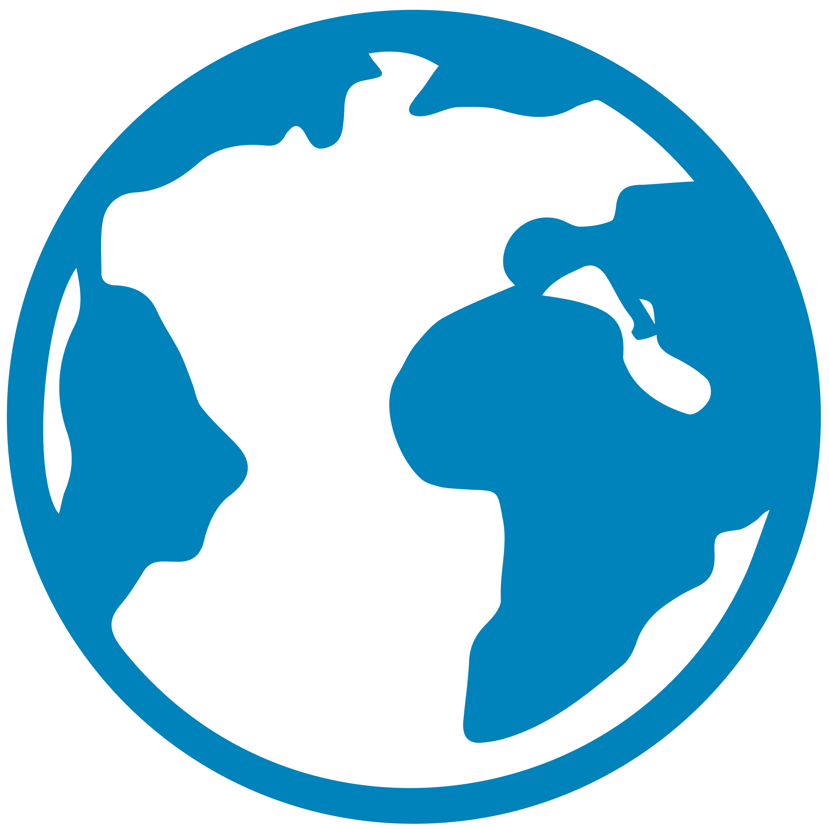 A Simple, Blue And White Illustration Of A Globe Showing The Continents Of North And South America, As Well As Parts Of Europe And Africa, On A White Background.